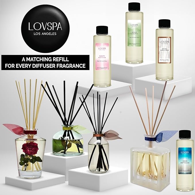 LOVSPA Joy Winterberry Spruce Diffuser Oil - Holiday Essential Oils for Diffuser Refill & Air Freshener Room Spray - Long-Lasting & Natural Home Fragrance, Scented Oil for Diffusers, USA Made, 4oz