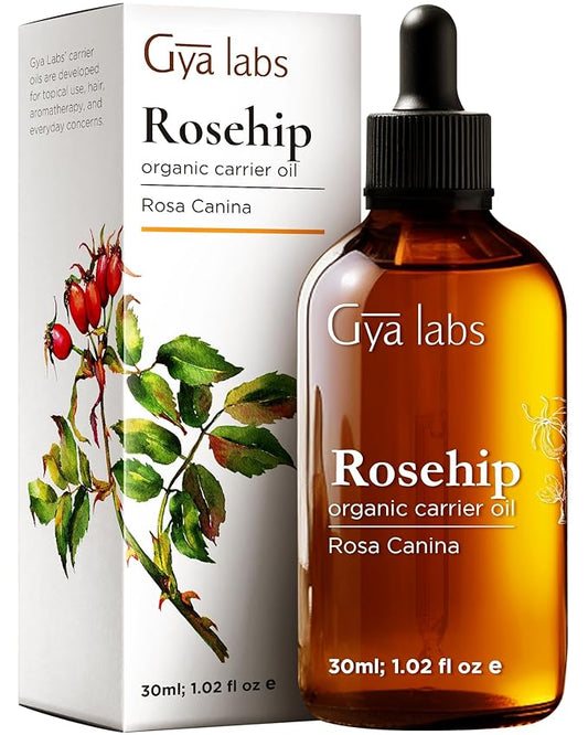 Gya Labs Rosehip Oil - 1 Fl Oz - Carrier Oil for Hair, Skin, Face, Scalp & Body Massage