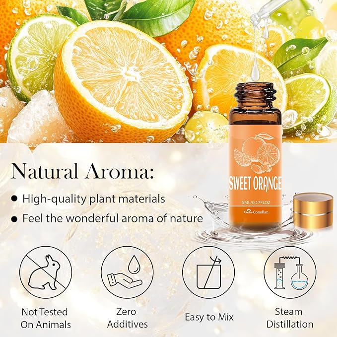 Essential Oil Set, 15 Pcs Fragrance Aromatherapy Oils for Skin, Diffusers, Home Care, Humidifier Laundry, Candle Making - Tea Tree, Sandalwood, Lavender, Vanilla, Peppermint and More(5mL)