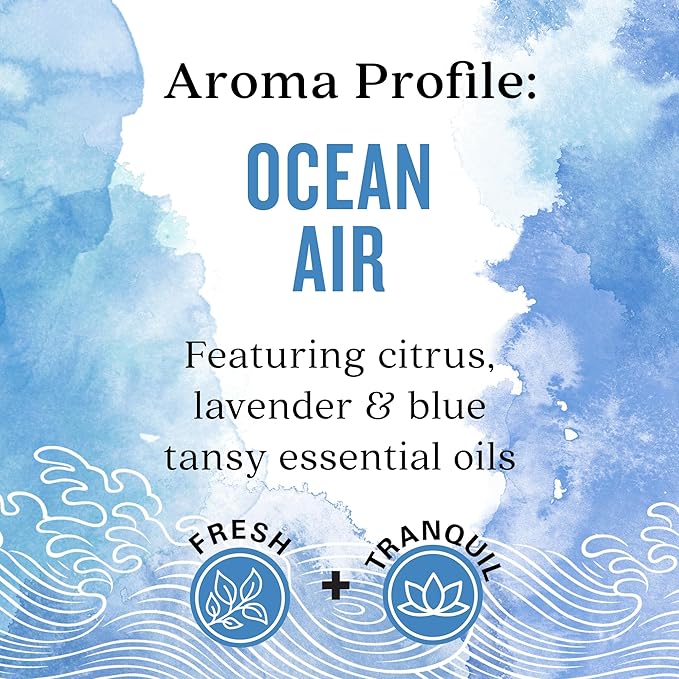 Aura Cacia Ocean Air Essential Oil Blend, Boxed 0.25 fl. oz. - Light Aroma, No Synthetic Fragrances