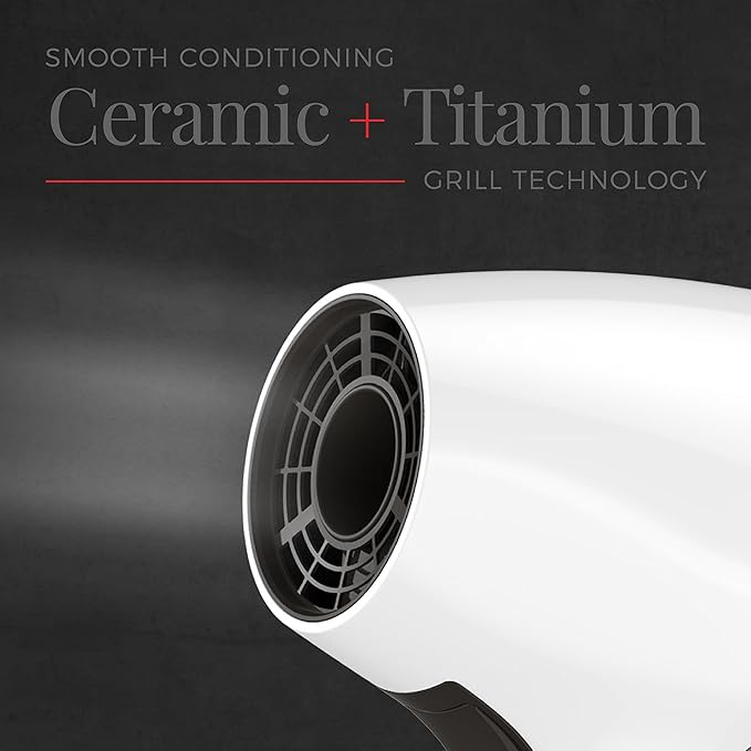Remington Salon Collection Air3D Hair Dryer with Low Noise Motor, 1760 Watt Ceramic Blow Dryer, D7777, White