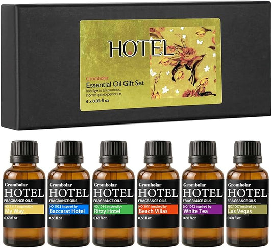 Essential Oils Set-Hotel Collection Diffuser Oil Gift Set,Premium Essential Oil for Diffusers, Home Care, Fragrance, Humidifiers