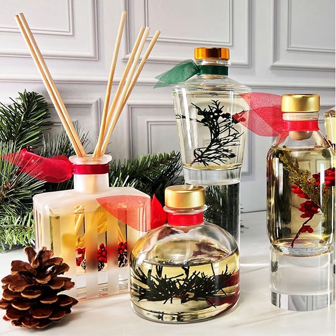 LOVSPA Reed Diffuser Set, Pink Tuberose Scented Oil Diffuser with Sticks, Home Fragrance Accessories for Bathroom Shelf Decor, Aroma Diffusers for Home or Office Desk, USA Made