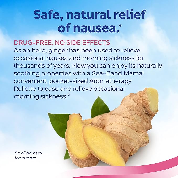 Sea-Band Mama! Essential Oil Calming Aromatherapy Rollette for Morning Sickness Relief
