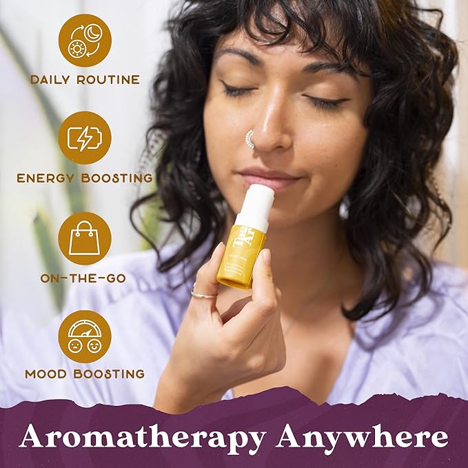 PURPLE CANYON Essential Oils Balm Stick | Mystic Energy Aromatherapy by Tacoma Aroma | Beeswax Body | Grapefruit, Lemongrass & Sandalwood Essential Blend For Mindfulness | 6.5 grams