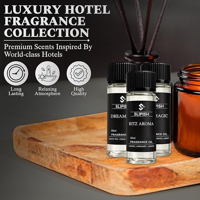 Hotel Diffuser Oil Discovery Kit – 5 × 20ml Fragrance Oils | Inspired by Elite 5-Star Hotel Scents | Aromatherapy Oils for Home, Office & Car Diffusers | Saffron, Leather, Sandalwood & More
