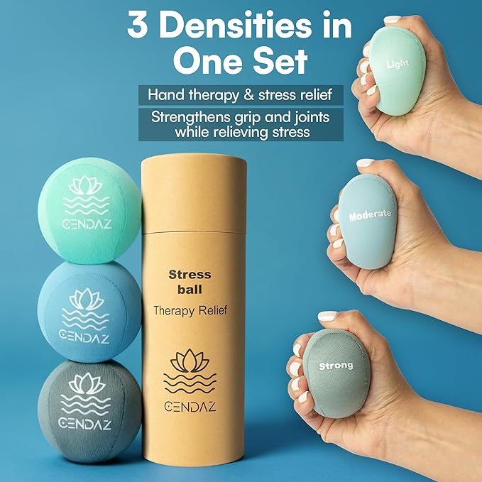 Stress Relief Gifts with Heated Eye Mask, Stress Balls for Adults, Shower Steamers & Adult Coloring Book for sinus relief – Self Care Relaxation Kit, Anxiety Relief Items and Mother's Day