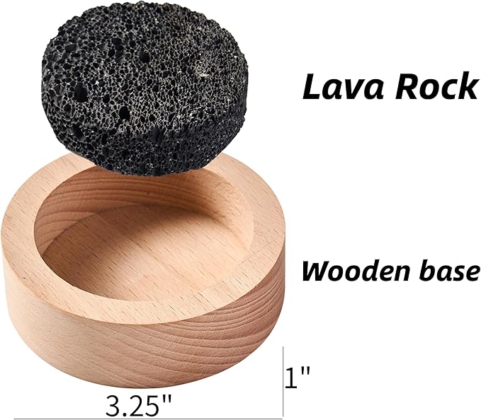 Small Passive Lava Rock Diffuser for Essential Oils Great for Decorating at Desk, Office or Car
