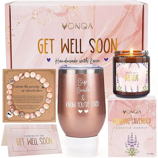 Get Well Soon Gifts For Women After Surgery, Feel Better Healing Kit, Speedy Recovery Basket For Women, Surgery Hospital Gift Box, Thoughtful Comfort Wellness Care Package For Sick or Injured Friend