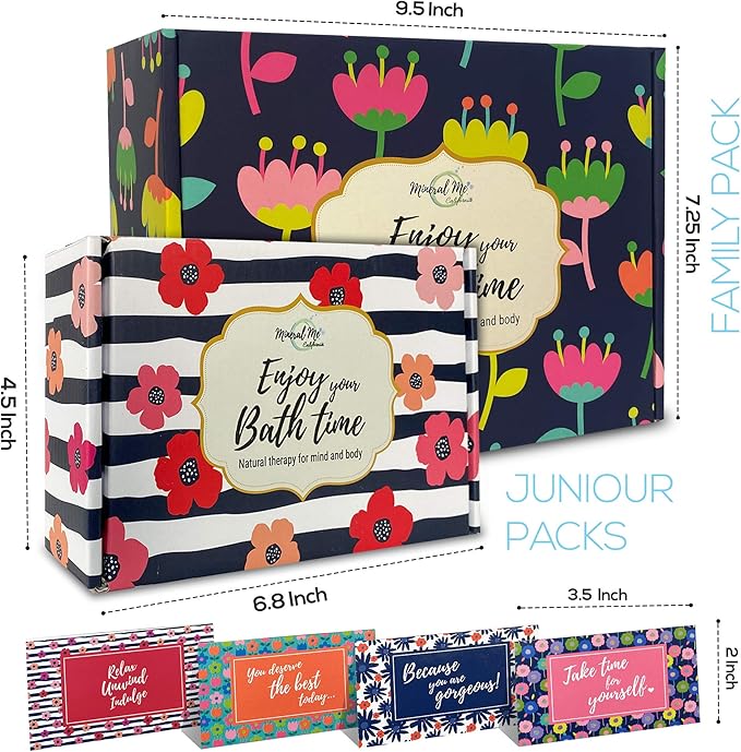 Bath Bombs for Women Gift Set - 24 Natural and Organic Bath Bombs with Essential Oils & Moisturizing Shea Butter, Spa Birthday Gift, Mothers Day Gifts for Mom, Selfcare Gifts, for Her, Girls, Kids