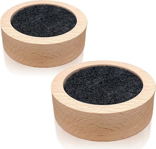Passive Diffuser Lava Rock Natural Set Essential Oil Aromatherapy Stone for Home, Office, Car & Gifts - Compact Wood Bas (2)