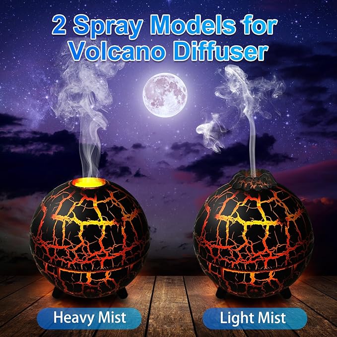 Small Essential Oil Diffuser for Bedroom, Scent Diffusers for Home, Aromatherapy Diffuser with 2 Spray Modes, 7 Colors, Auto Shut-Off, Ultrasonic Cool Mist Diffuse for Kids Home 200ML Capcity Black
