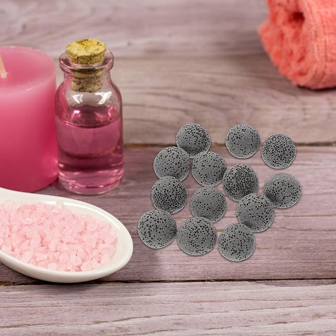 Natural Volcanic Aromatherapy Stone Diffuser 16mm Lava Rocks 20pcs Fragrance Expanding Essential Oil Diffuser Stones for Home Relaxation and Wellness