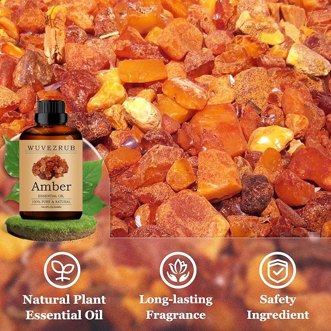 Amber Essential Oils 240ML, Pure Amber Essential Oil for Aromatherapy Diffuser - 8 Fl Oz