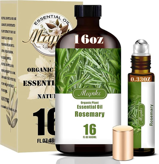 Rosemary Essential Oil – MLYNKL Rosemary Oils 16.33 fl oz for Diffusers, Humidifiers, Massage, DIY Candles, Soap, Cleaning, Home, Yoga, Office, Gifts - 490 ml