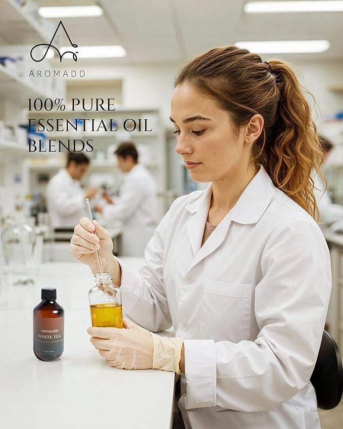 Aromadd Aromadd White Tea Diffuser Oil Inspired by Luxury Hotel Scent, Essential Oils for Waterless Diffuser, White Tea & Bergamot, Long-Lasting & Natural Home Fragrance - 6.76 fl oz (200 mL)