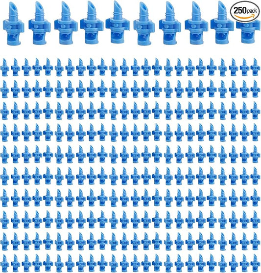 250PCS 90 Degree Misting Nozzle Irrigation, Sprinklers Sprayer for Garden Irrigation System, Micro Sprayer Refraction Automizing Drippers