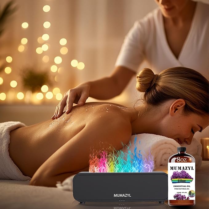 Lilac Essential Oil, Lilac Oil 8 Fl Oz 240ML for Diffuser Humidifier Yoga Cleaning DIY Candle Soap Making MUMAZYL Essential Oils