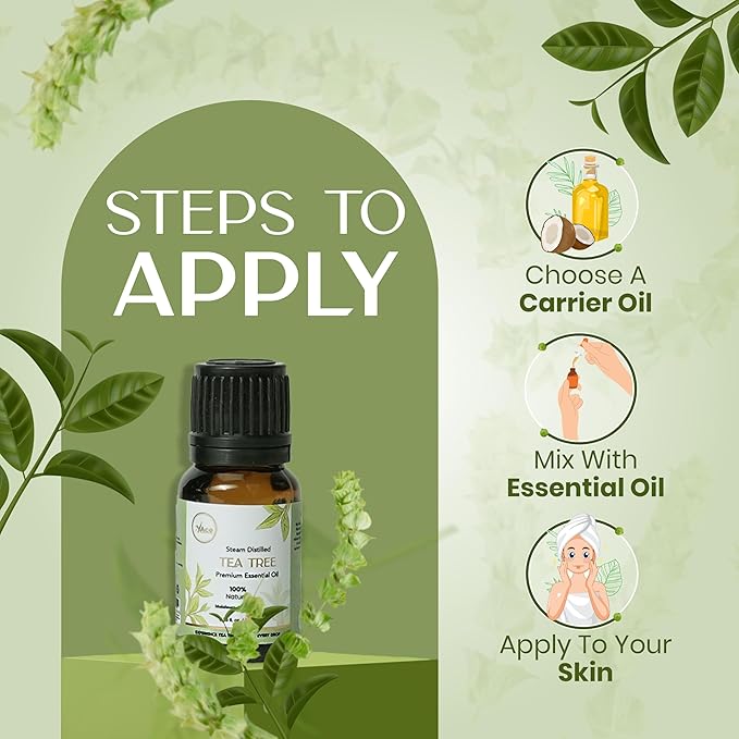 My Ace Tea Tree Essential Oil – 100% Pure & Natural, Premium Therapeutic Grade Oil for Face, Skin, Hair, Scalp, Diffuser & Aromatherapy – 0.33 fl oz with Dropper