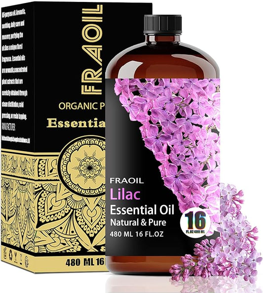 Lilac Essential Oil, Lilac Oil 16 Fl Oz 480 ML for Diffuser Humidifier Yoga Cleaning DIY Candle Soap Making Perfume Gift Essential Oils