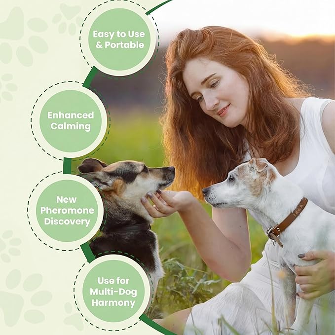 Dog Calming Diffuser Kit with (3 Pack) 48ml Refills Pheromone Diffuser for Dogs Anxiety & Stress Relief, Calming Diffuser for Dogs to Reduce Fighting & Scratching Dog Pheromone Diffuser