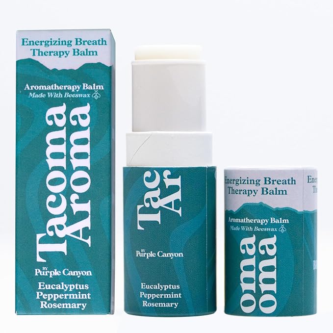 PURPLE CANYON Essential Oil Balm Stick | Energizing Breath Aromatherapy Balm | Body Balm Stick | Eucalyptus, Peppermint, Rosemary Essential Oils Blend Encourages Energy and Clarity | 6.5 Grams