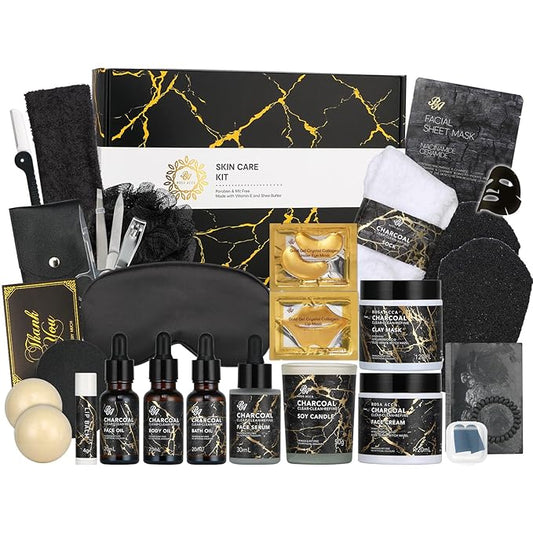 Mothers Day Gift for Mom, 30pcs Skin Care Set for Women & Men, Body & Facial Kit Gift, Face Cream, Self Care Kit, Face Serum, Bath & Body Gift Basket Set, Birthday, Christmas, Anniversary, Wife