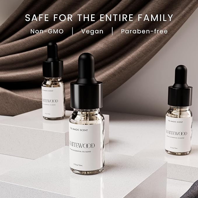 The Magic Scent Whitewood Diffuser Oil - Hotel & Home Luxury Scents Inspired by 1 Hotel Miami, Compare to My Way Diffuser Oil Scents for Home, Designed for Use in All Diffusers - 0.3 fl oz, 10 mL