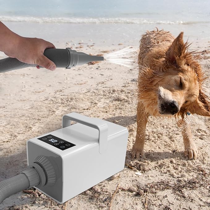 Pet Hair Dryer with Low Noise,Pet Grooming Dryer with Powerful Motor and Diffuser for Dogs, Cats, Puppies - Portable Handheld for Quick Drying After Bath