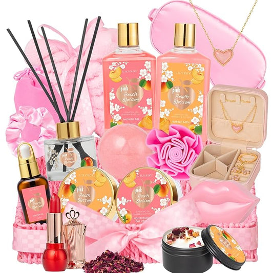 Mother's Day Gift Basket for Women, Gifts for Women - 23-Piece Spa Gift Baskets for Women, Bath and Body Gift Basket for Mom, Spa Kit | Perfect for Holiday, Christmas, Birthday, Valentines Day Gifts