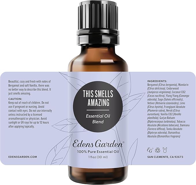 Edens Garden This Smells Amazing Essential Oil Blend- 100% Pure Premium Grade, Undiluted, Natural, Therapeutic, Aromatherapy, The Best for Skin, Candle, Humidifiers 30 ml (1 fl oz)
