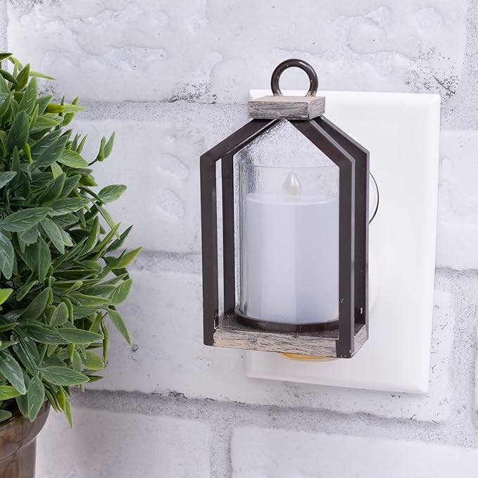 Scentsationals Plug in Decor Heater - Rustic Lantern - Fragrance Oil Air Freshener for Continuous Scent in Home and Bathroom