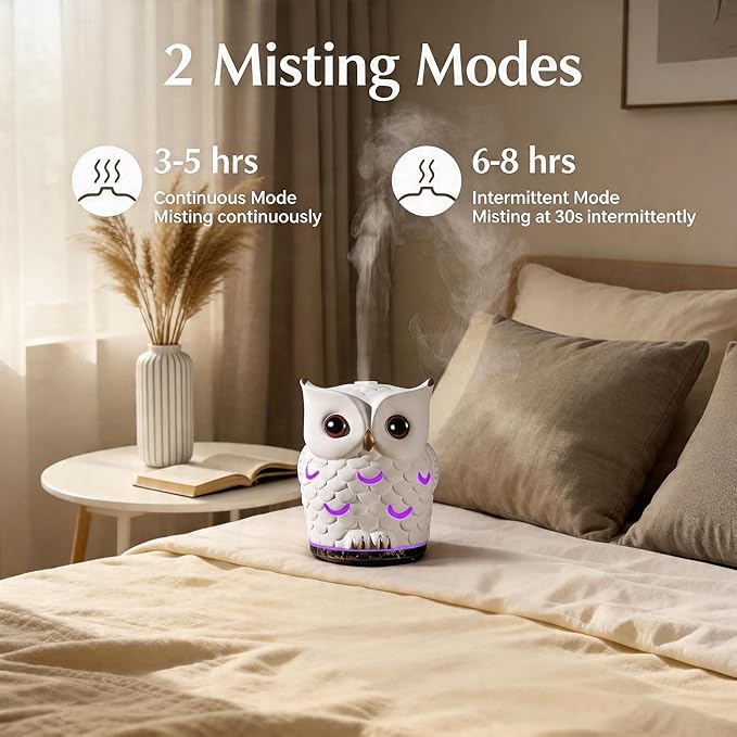 Ceramic Essential Oil Diffuser 200ml,Ultrasonic Aromatherapy Humidifier with 7-Color LED Night Light, Waterless Auto Shut-Off & Timers, Stone Scent Cool Mist Diffusers for Home, Bedroom, Office, Decor