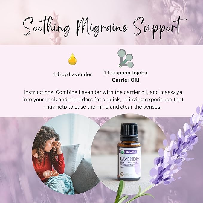 Rocky Mountain Oils Organic Lavender Essential Oil - Aromatherapy Essential Oils for Diffuser, Topical, and Home - 15ml