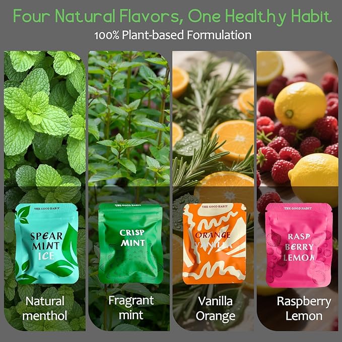 Natural Herbal Air Stick – Non Electric Long-Lasting Flavored Air Diffuser Refreshing Support Smokeless Inhaler– 4Pack for Quit Smoking & Stress Relief