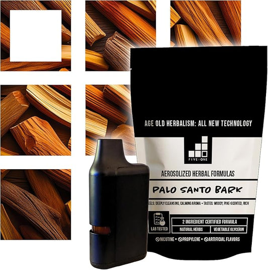 5:1 Formulas Palo Santo Essential Herbal Aromatherapy Diffuser - Organic Lab-Tested Personal Diffuser with Palo Santo & Vegetable Glycerin