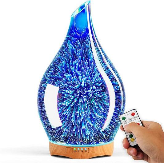 Porseme 280ml Essential Oil Diffuser, Aroma Ultrasonic Humidifier with Remote Control, BPA Free, Auto Shut-Off, Timer Setting