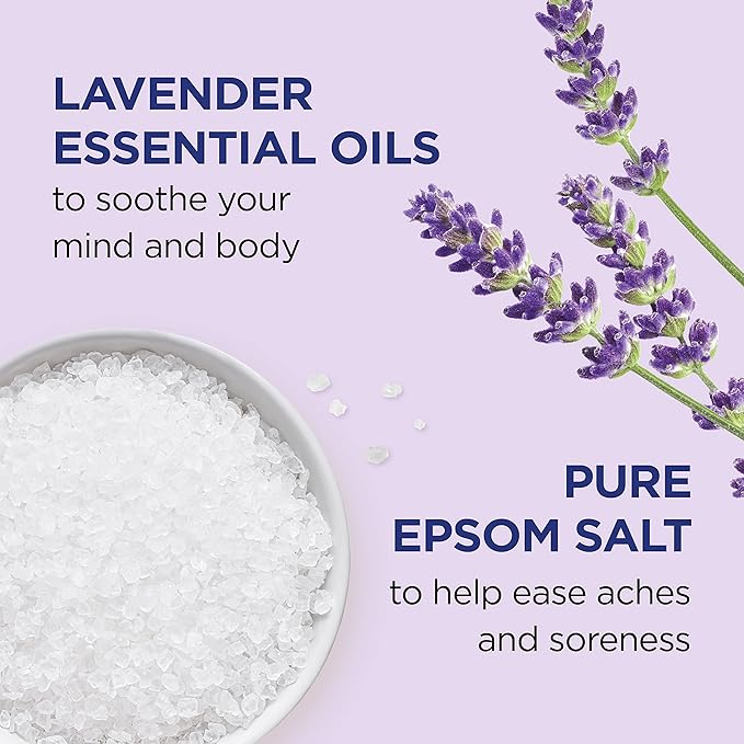 Dr Teal's Epsom Salt Soaking Solution, Soothe & Sleep, Lavender, 3lbs (Pack of 4)