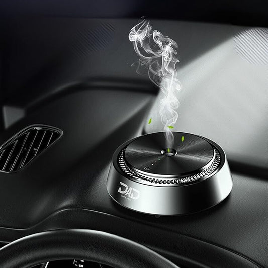 Smart Car Atomizing Aromatherapy Car Scent Diffuser | Aluminum Alloy Cordless | Automatic Shut On/Off with Motion Sensor | Wireless Essential Oil Low Noise Air Freshener Diffuser (Fragrance Included)