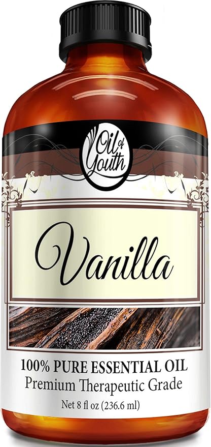 Oil of Youth Vanilla Essential Oil 8oz Bulk Aromatherapy for Candles