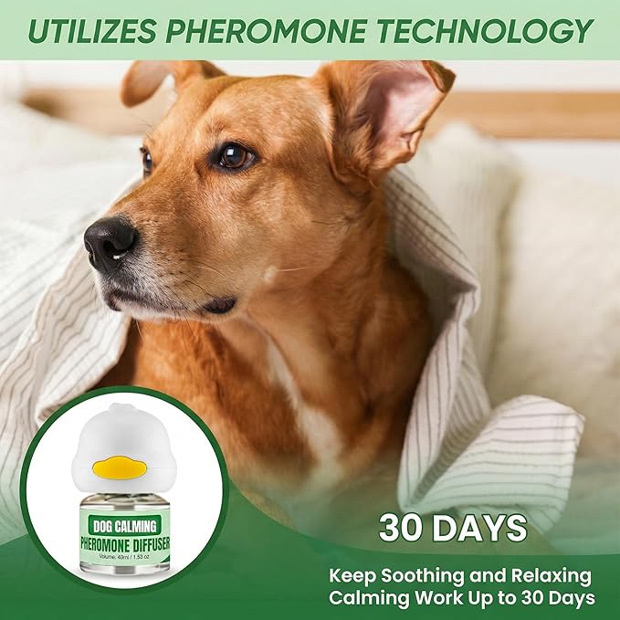 Dog Calming Diffuser Kit with (3 Pack) 48ml Refills Pheromone Diffuser for Dogs Anxiety & Stress Relief, Calming Diffuser for Dogs to Reduce Fighting & Scratching Dog Pheromone Diffuser