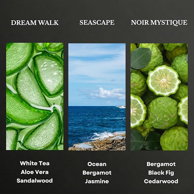 Scentia Luxury Fragrance Collection Diffuser Oils – 3×20 ml Aromatherapy Set | Premium Scents Inspired by 5-Star Destinations | Long Lasting Aroma, Gift-Ready Essential Oil Blend
