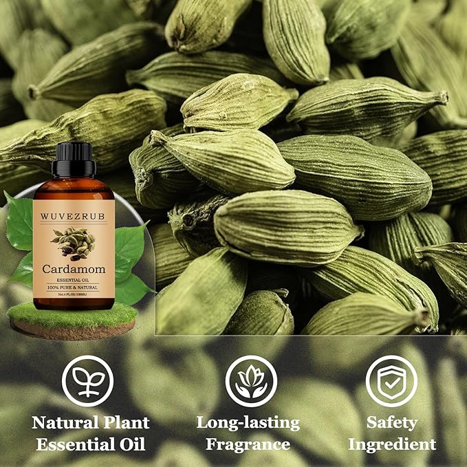 Cardamom Essential Oils 120ML, Pure Cardamom Essential Oil for Aromatherapy Diffuser - 4 Fl Oz