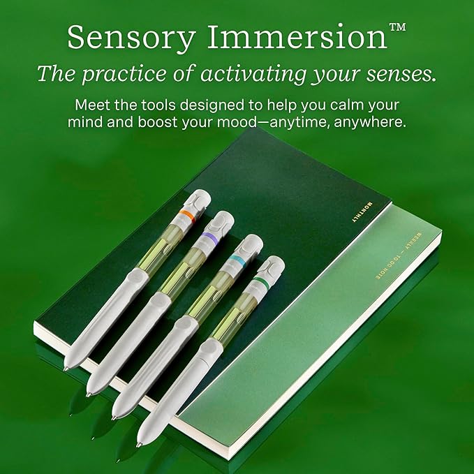 Lifelines Pen Diffuser, Walk in the Woods - 1mm Black Ballpoint Pen with Scented Essential Oil Blends – Aromatherapy Diffuser & Sensory Immersion Diffuse Aroma As You Write