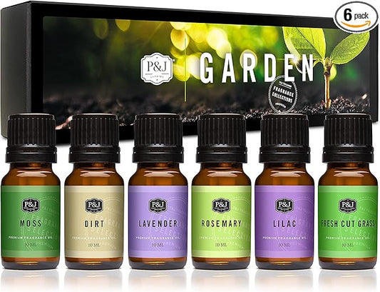 P&J Trading Fragrance Oil Garden Set | Candle Scents for Candle Making, Freshie Scents, Soap Making Supplies, Diffuser Oil