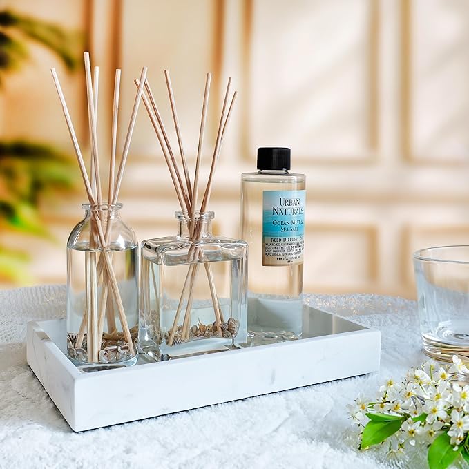 Urban Naturals Moonlit Petals Scented Oil Reed Diffuser Refill | Includes a Free Set of Reed Sticks! Magnolias, Peonies, Daisies, Honeysuckle, Pear & Rosewood | 4 oz