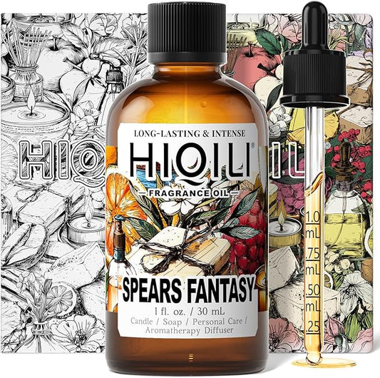 HIQILI Spears Fantasy Duftöl für Heimdiffusor, Weißschokolade- & Cupcake-Düfte, DIY Seife, Kerze, Parfümherstellung, langanhaltend - 1 Fl Oz