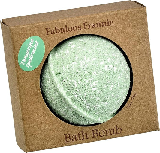 Fabulous Frannie Tangerine Spearmint Bath Bomb Made with Pure Essential Oils 2.5oz (Pack of 1)