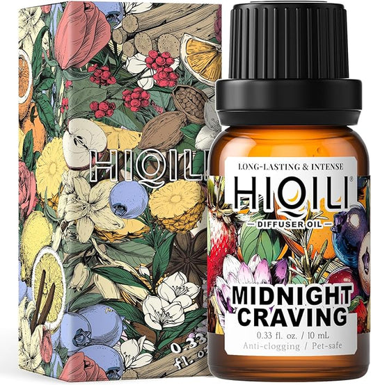HIQILI Midnight Craving Diffuser Oil, Inspired by Y S.L's B.Lack O.pium, for Home & Hotel, Long-Lasting Fragrance Oil- 0.34 Fl Oz