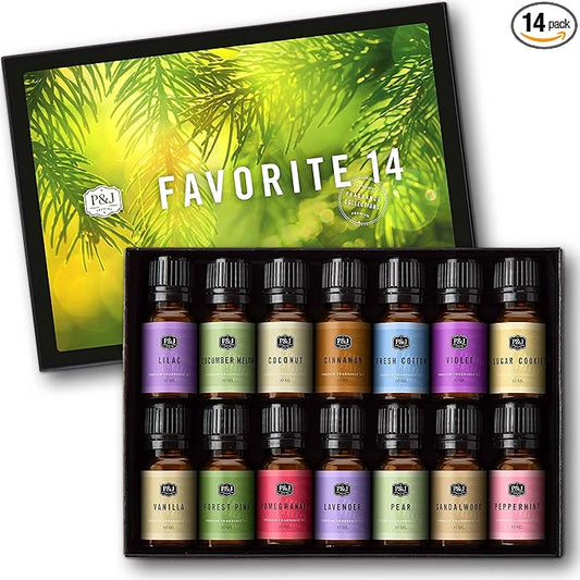 P&J Trading Fragrance Oil Favorite Set | Candle Scents for Candle Making, Freshie Scents, Soap Making Supplies, Diffuser Oil Scents